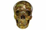 Realistic, Polished Autumn Jasper Skull #116559-2